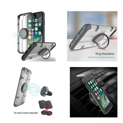 IPhone 8 / 7 Case With Grip Ring Holder, Multi-function Cover Rotating Stand For
