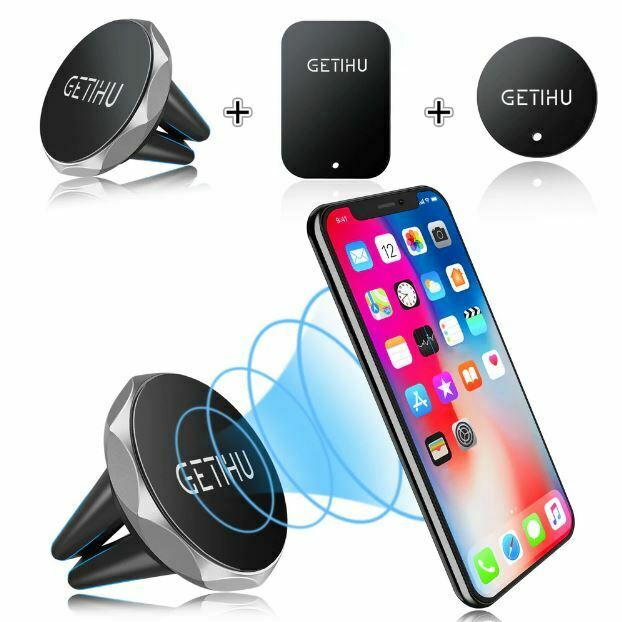 GETIHU Car Phone Holder Magnetic Air Vent Mount For iPhone XS Max Samsung