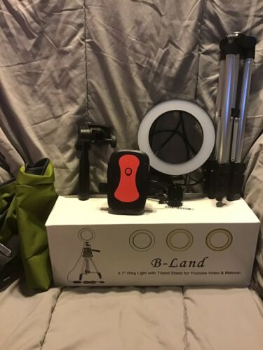 B-Land 5.7” Ring Light with Tripod Stand for YouTube, Video, Photography, Makeup