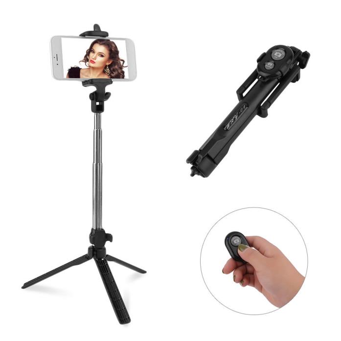 Selfie Stick Adjustable Holder Tripod Stand Light Universal Smartphones