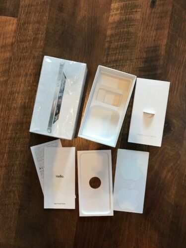 Apple IPhone 5 White 16GB Box, Inserts, Quick Guide, Stickers. NO PHONE INCL
