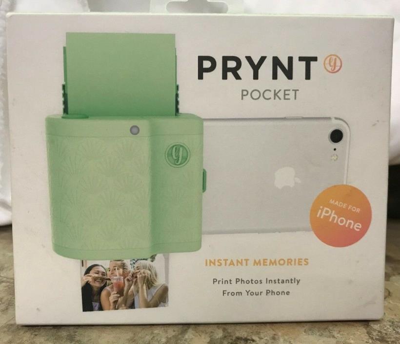 Prynt Pocket, Instant Photo Printer for iPhone - Mint Green (PW310001-MG) Base