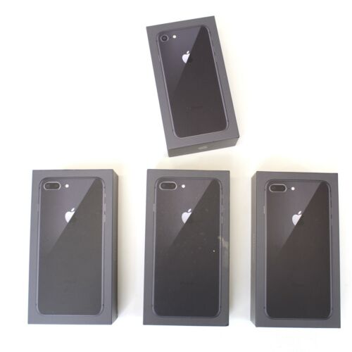 iPhone 8 And 8 Plus Boxes 4 Empty Box BOX ONLY! Black