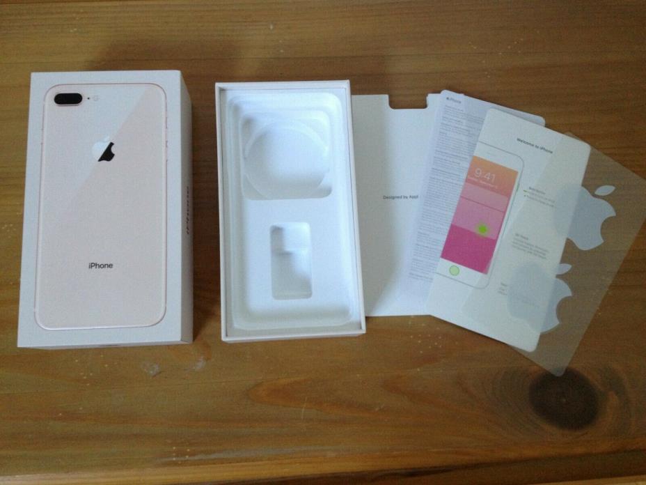 1 Original Apple  Empty Box Iphone  Gold 8 Plus 256gb