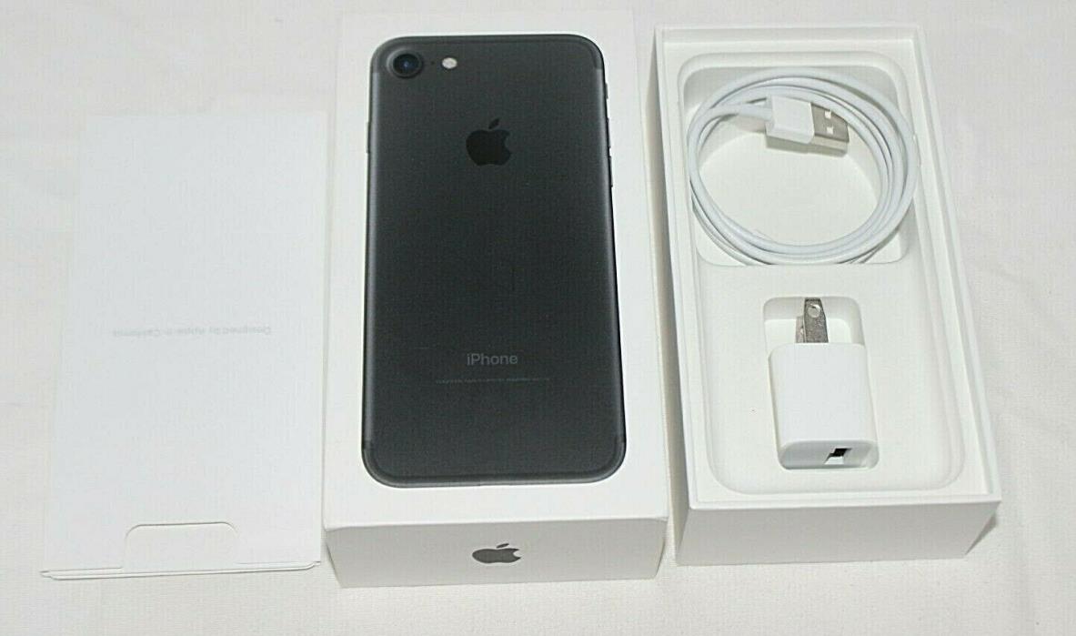 Apple iPhone 7 EMPTY BOX ONLY w/ Most Accessories Black 32gb EXCEL SHAPE