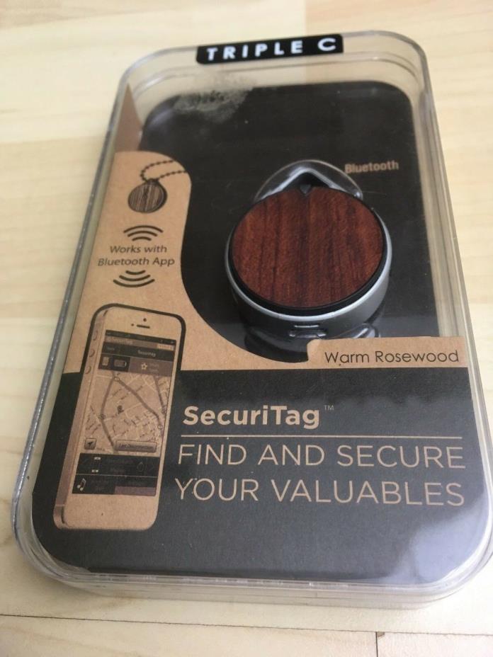Triple C SecuriTag Bluetooth Proximity Alarm System for iPhone in Warm Rosewood