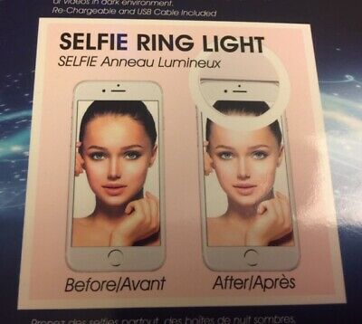 Smartphone iPhone Rechargeable Selfie Ring Light New USA