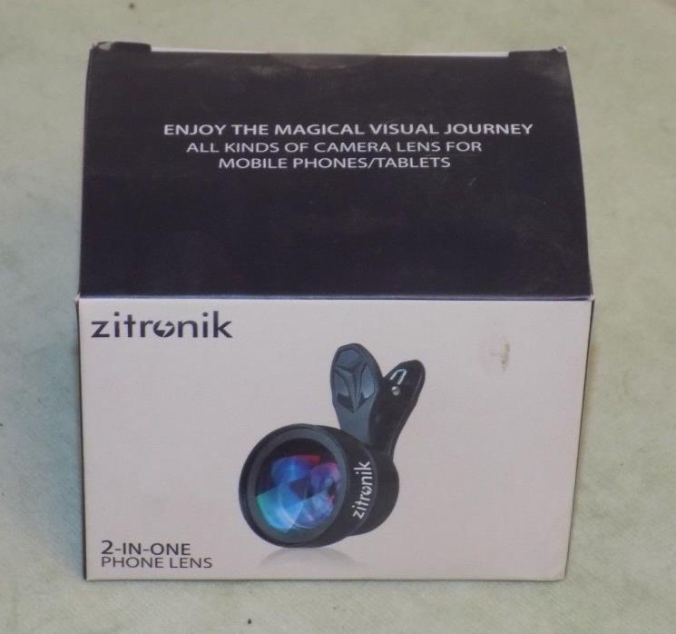 Zitronik 2-in-1 HD Camera Lens Kit Bundle with 0.6X Wide Angle Lens 15X M... New