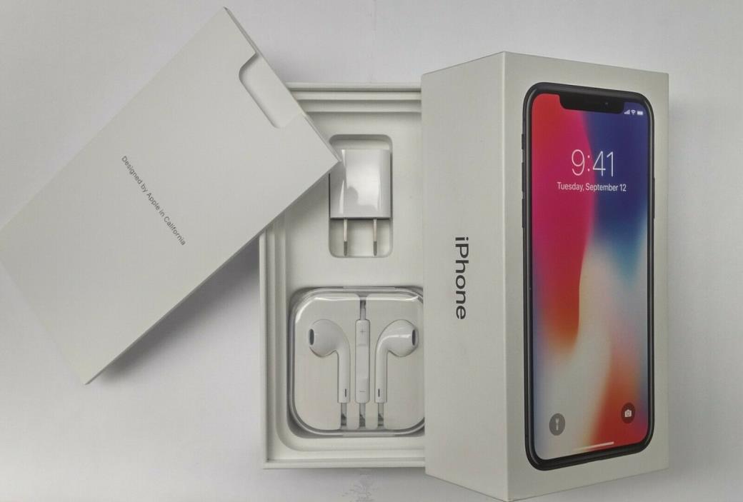 iPhone X Box and Accessories Only, 64GB, Space Gray (No iPhone Included)