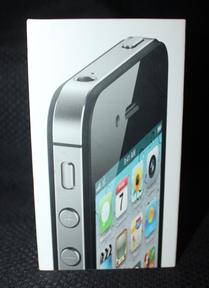 Apple iPhone 4S BOX ONLY Tray Manual 16GB Black NO PHONE NO PHONE BOX ONLY