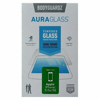 BodyGuardz AuraGlass Tempered Glass Screen Protector for iPhone SE/5s/5 - Clear