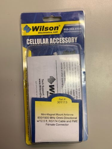 Wilson 301113 Mini-Magnet Mount Antenna 12.5 ft RG 174Cable and FME Connector