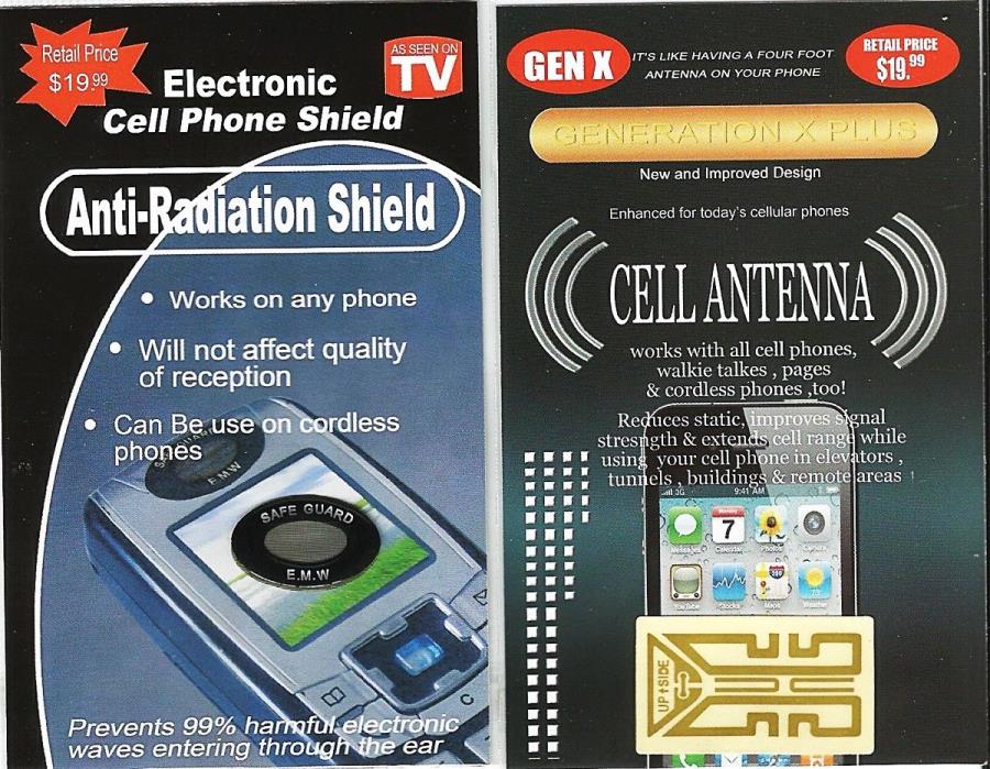 1x each ~ Cell Phone Antenna BOOSTER & Anti-RADIATION SHIELD ~ Smart/Cell Phone