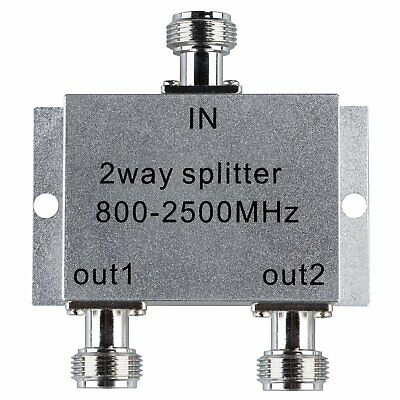 800~2500MHz 2 Way Power Splitter Divider N-Female for Cellphone Signal Booster