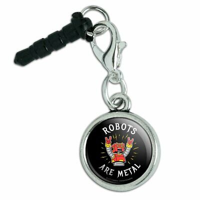 Robots Are Metal Rock Funny Humor Mobile Cell Phone Headphone Jack Charm