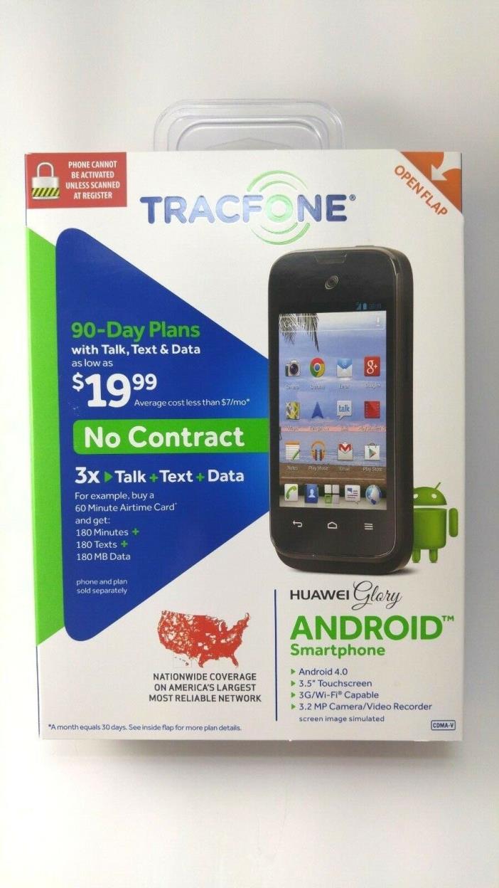 NEW & SEALED Tracfone Huawei Glory H868C Prepaid Smart Phone No Contract