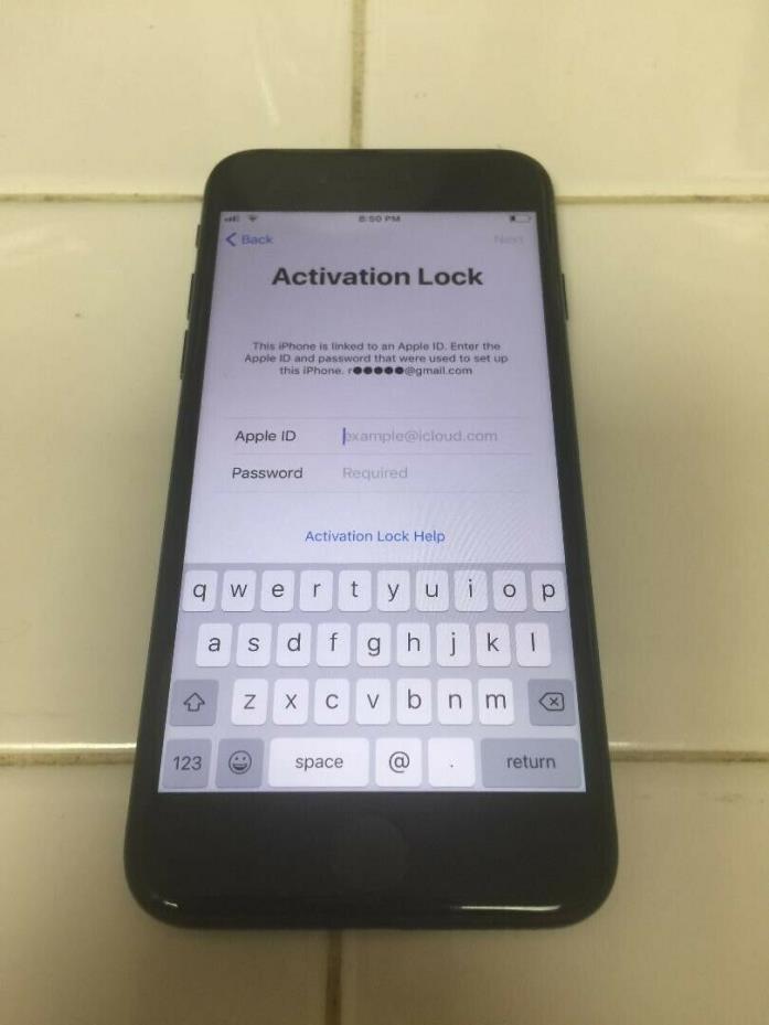 iPhone 7 - 128GB - Black (Verizon) A1660 - Blacklisted and iCloud ON - FOR PARTS