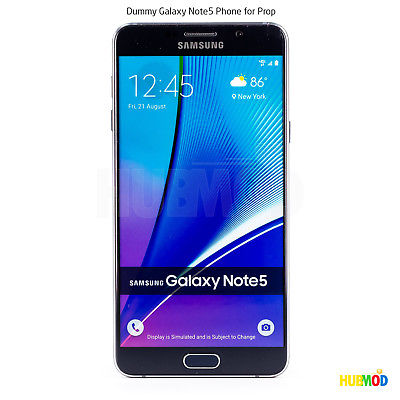 Black Samsung Galaxy NOTE 5 1:1 Dummy Phone Display Prop Model NON-FUNCTIONAL