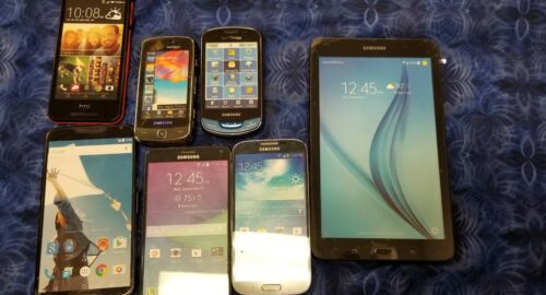 Lot of 7, Dummy Display Fake Prop Phones Verizon Samsung, HTC, Google