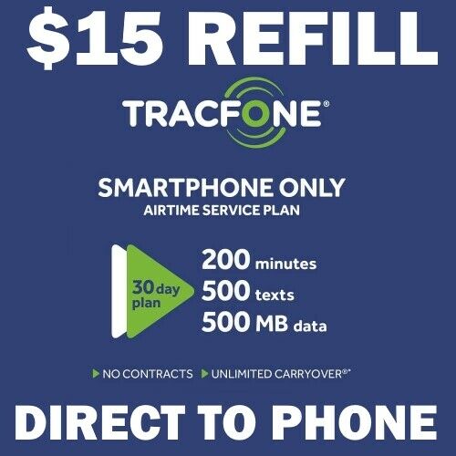 $15 TRACFONE REFILL ?? DIRECT to PHONE ?? GET IT TODAY! ?? TRUSTED SELLER
