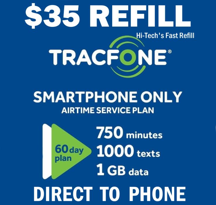 $35 TRACFONE REFILL ?? DIRECT to PHONE ?? GET IT TODAY! ?? TRUSTED SELLER