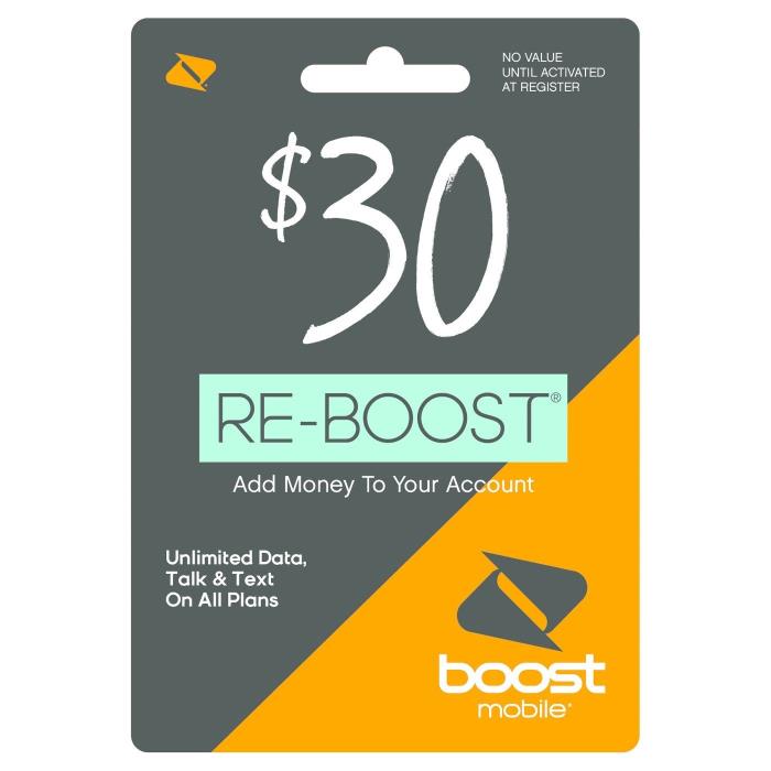Boost Mobile $30 Refill