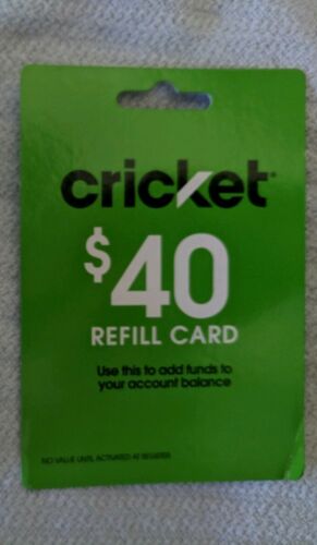 Cricket Wireless - $40 Refill Card Prepaid