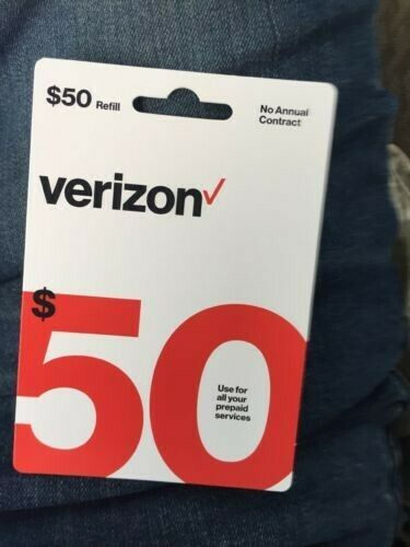 Brand New $50 Verizon Wireless Prepaid Refill Card (Email Delivery)fast Response