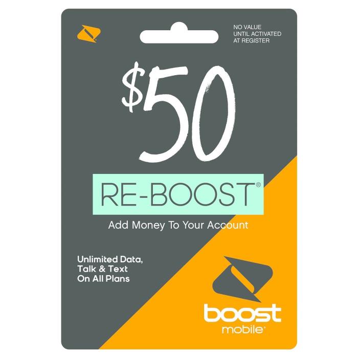 Boost Mobile $50 Refill