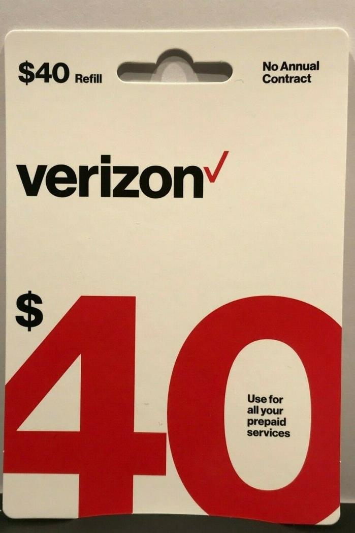 Brand New $40 Verizon Prepaid Refill Card Discount! (Fast eBay Message Delivery)