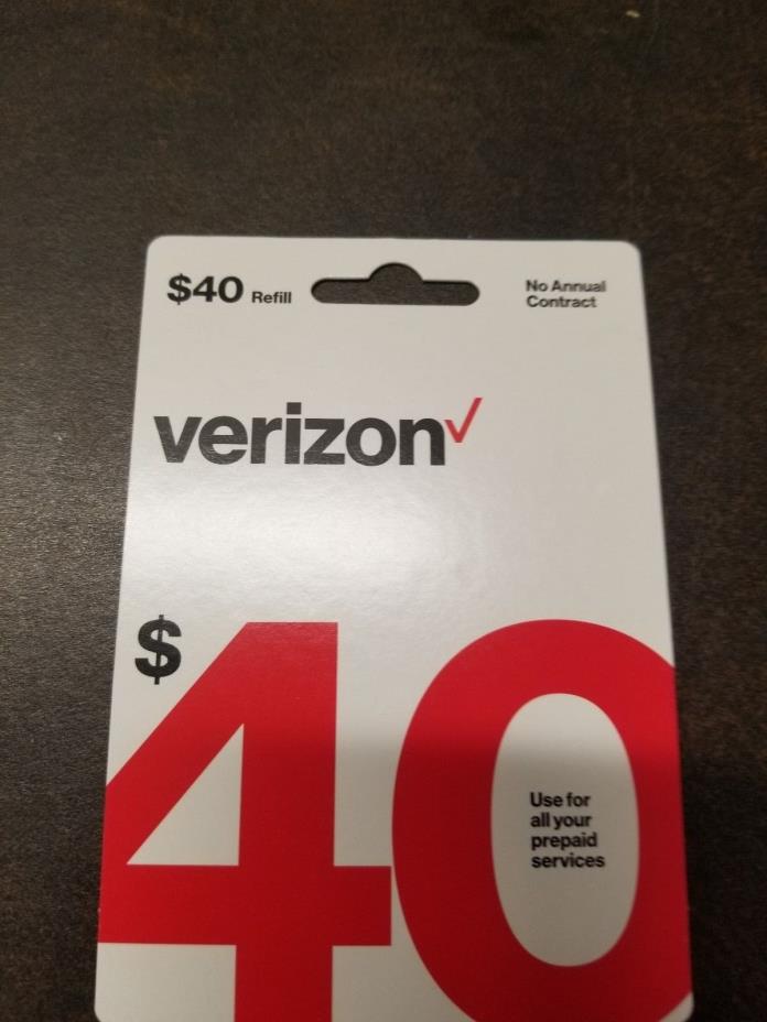 LOT OF 2  $40 Verizon Wireless Prepaid Refill Card email delivery!