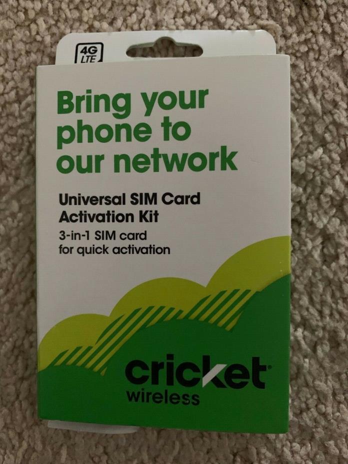 Cricket Wireless Universal Sim Card Activation Kit