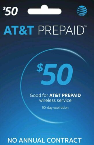 AT&T Prepaid (Go Phone) $50 Refill Card - Free & Fast Delivery
