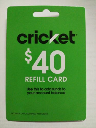 Cricket Wireless $40 Refill Card and Cricket Universal SIM Card Activation Kit