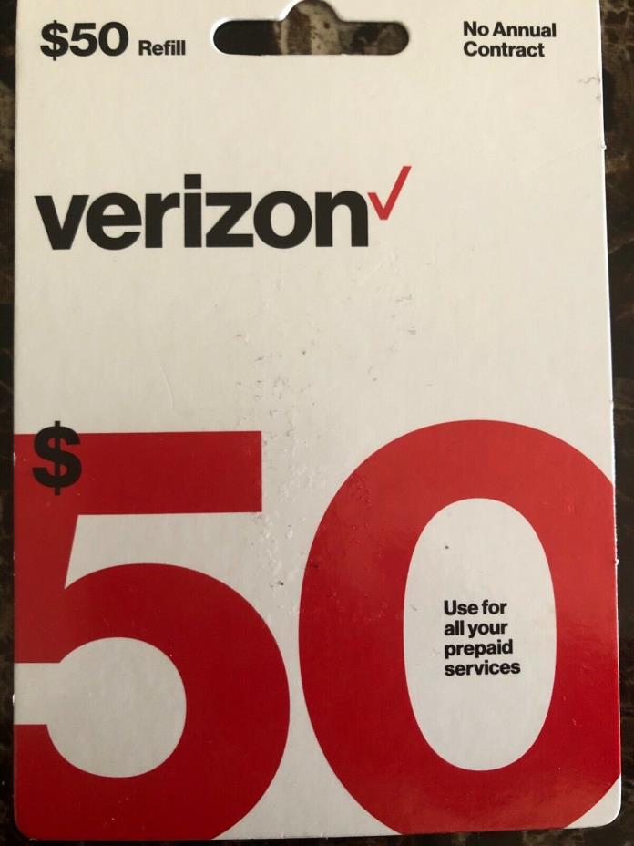 Verizon prepaid phone card $50 monthly plan Top up