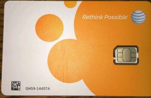 AT&T Nano SIM Card 4G LTE 4FF - 4488A - GSM GoPhone Prepaid or Contract - NEW