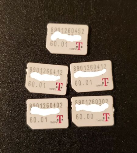 T-Mobile 4G/LTE Nano Sim cards (lot of 5)