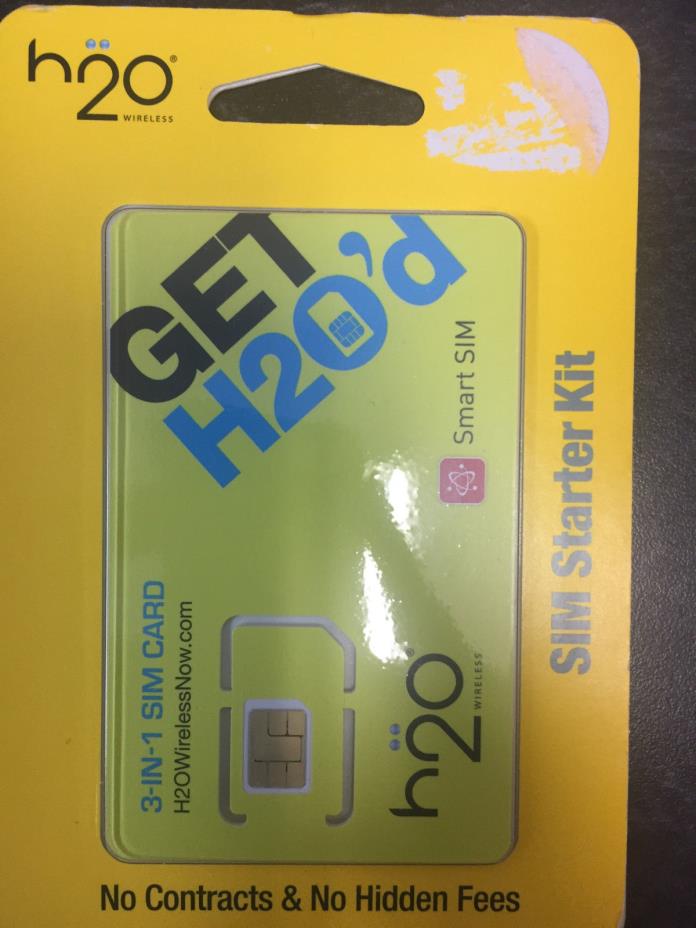 H2O Wireless 4G LTE SIM Card WITH FREE 1st MONTH $30 PLAN!- No Contract!
