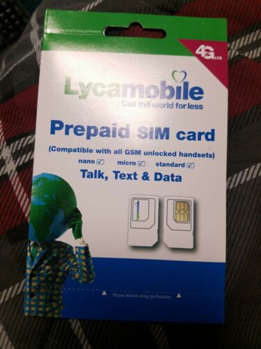 2X LYCAMOBILE LYCA MOBILE PLUS TRIO PREPAID SIM CARD NANO MICRO STANDARD SIZE