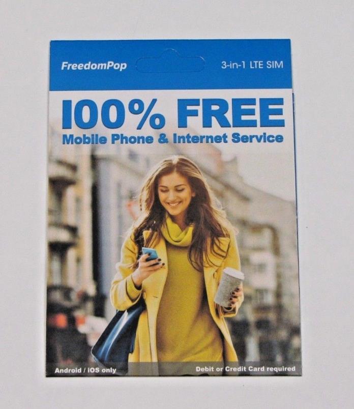 FreedomPop - Basic Plan LTE 3-in-1 SIM Card Kit