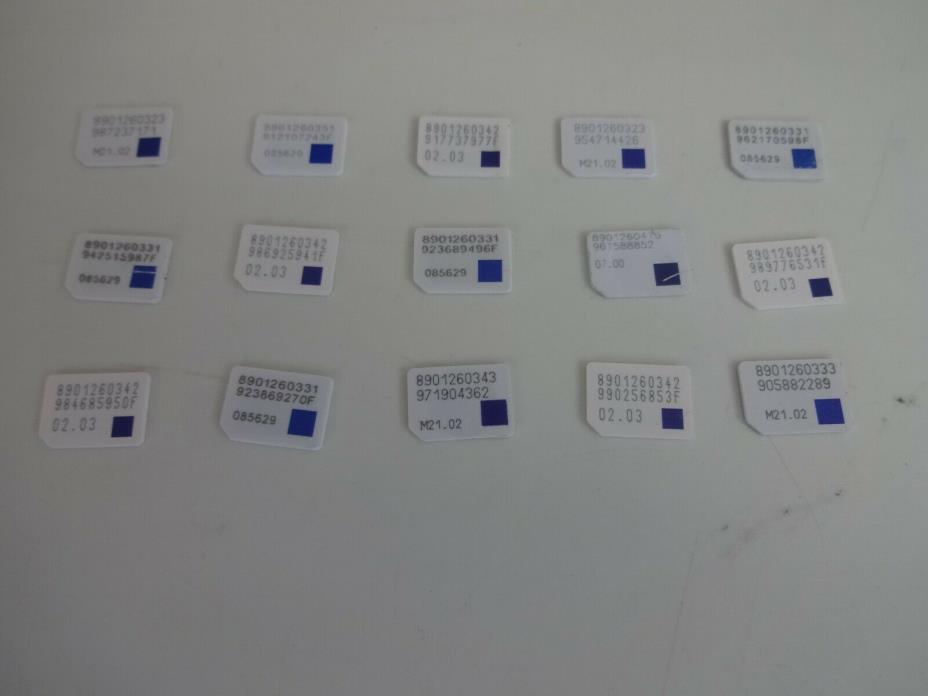 LOT OF 15 NANO METRO PCS SIM CARD, NANO SIZE, USED GOOD CONDITION