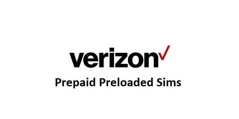 Verizon Prepaid Preloaded Sim Cards 2 Months Of Service included DOUBLE DATA