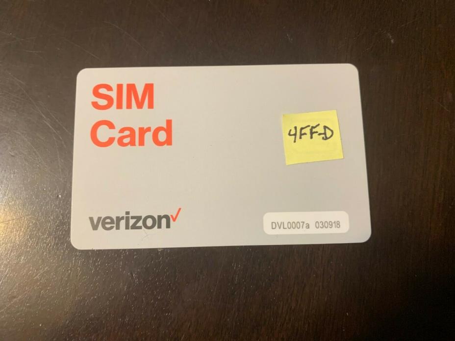 Verizon Nano 4G LTE SIM Card Prepaid or Contract DFILLSIM4FF-D