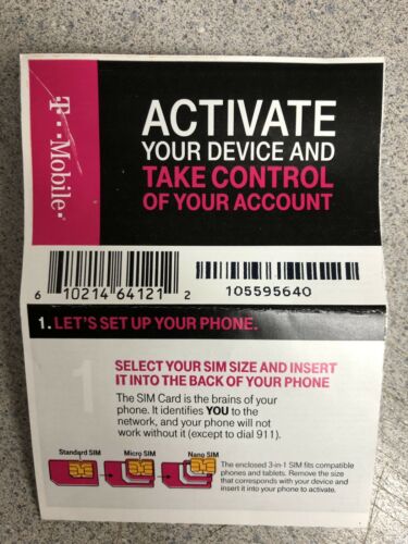 T-Mobile Prepaid Activation Code 30pc.By E-Mail Send  