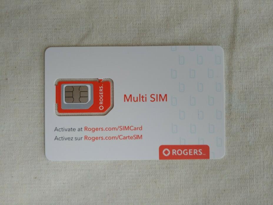 Rogers LTE Multi SIM Card NEW (Triple Format Nano Micro Regular Standard 3 in 1)