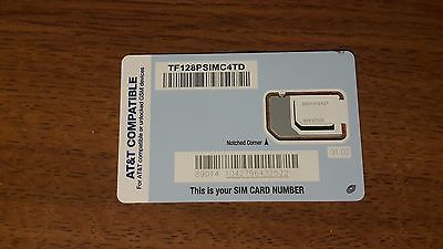 0 Straight Talk Full + Micro + Nano Sim Card For AT&T 8GB 12GB Plans Available