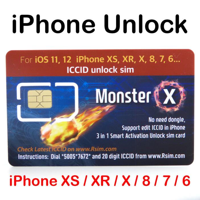 New iPhone Unlock Sim Card For iPhone Max XS XR X 8 7 6S 6 Plus 5 SE R GPP Lot