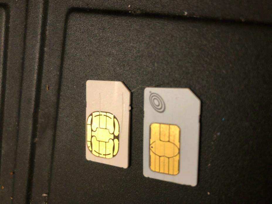 2 Different TracFone Track Phone SIM Cards (Bundle Lot)