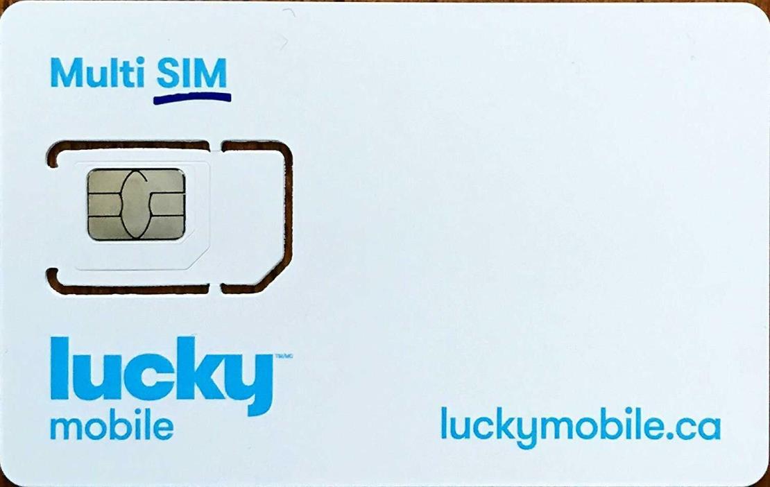 Lucky Mobile Multi SIM Card -Nano Micro Regular - LTE Travel+Free Shipping