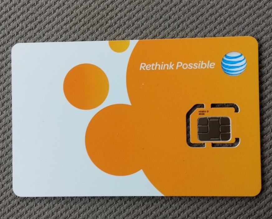 LOT OF 16 AT&T MICRO 3FF SIM Card • GSM 4GLTE • NEW Genuine OEM
